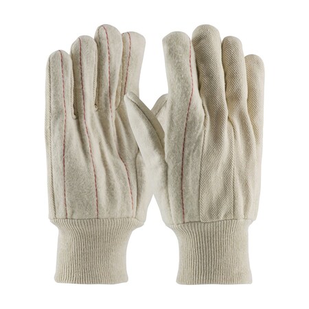 Pip Cotton Canvas Double Palm Glove with Nap-Out Finish - Knit Wrist, 12PK 92-918O
